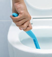 Pato passo a passo escova para vaso sanitário